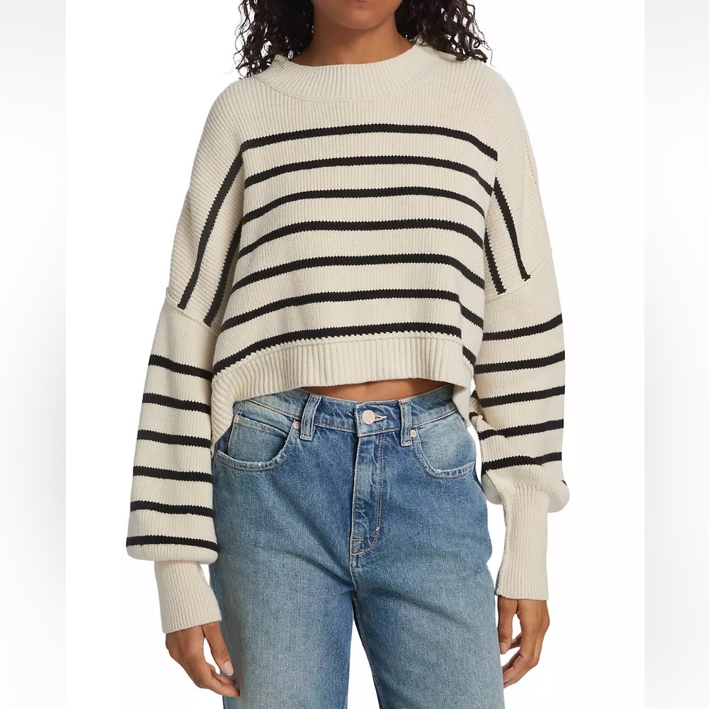 Free people Easy Street Crop Pullover - worn once / size MEDIUM
